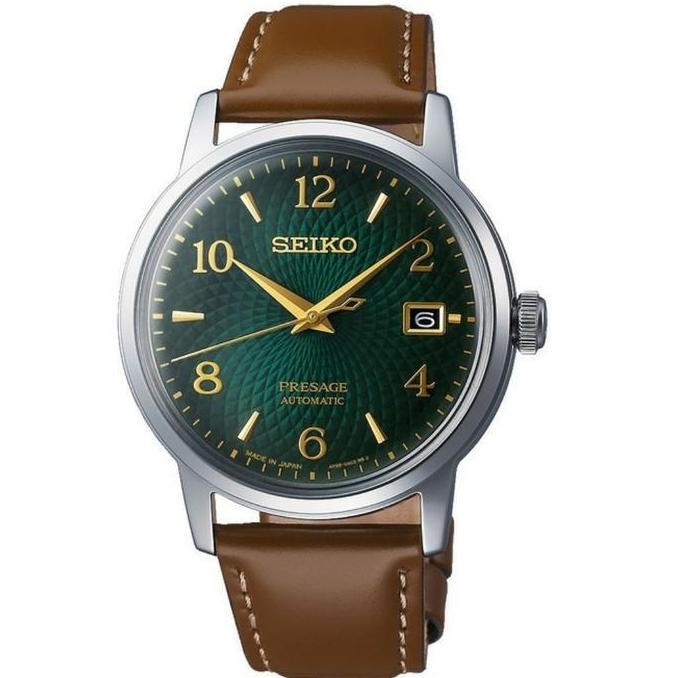 Sale Seiko Presage Srpe45J1 Cocktail Mojito Green Dial Btown Leather Srpe45