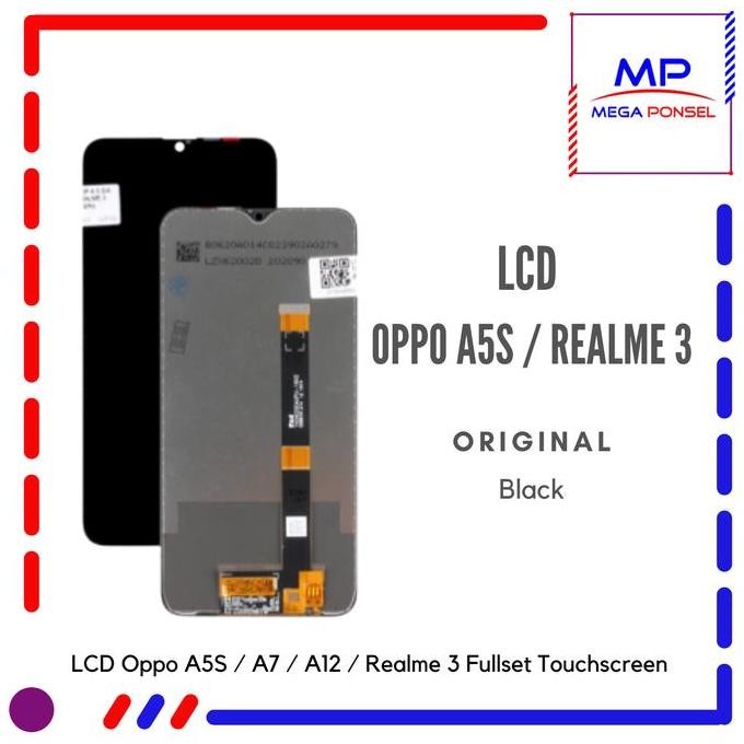 TERMURAH - LCD Oppo A5S / A7 / A12 / Realme 3 Fullset Touchscreen Original