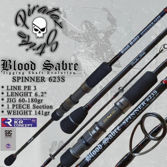 * Rod Joran Piratez Strike Blood Sabre Spinning ORIGINAL *