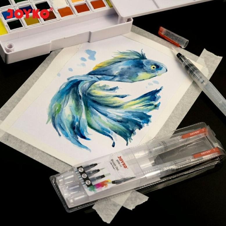 

Water Brush Set BRS-11 Joyko Kuas Lukis Cat Air Acrylic AST