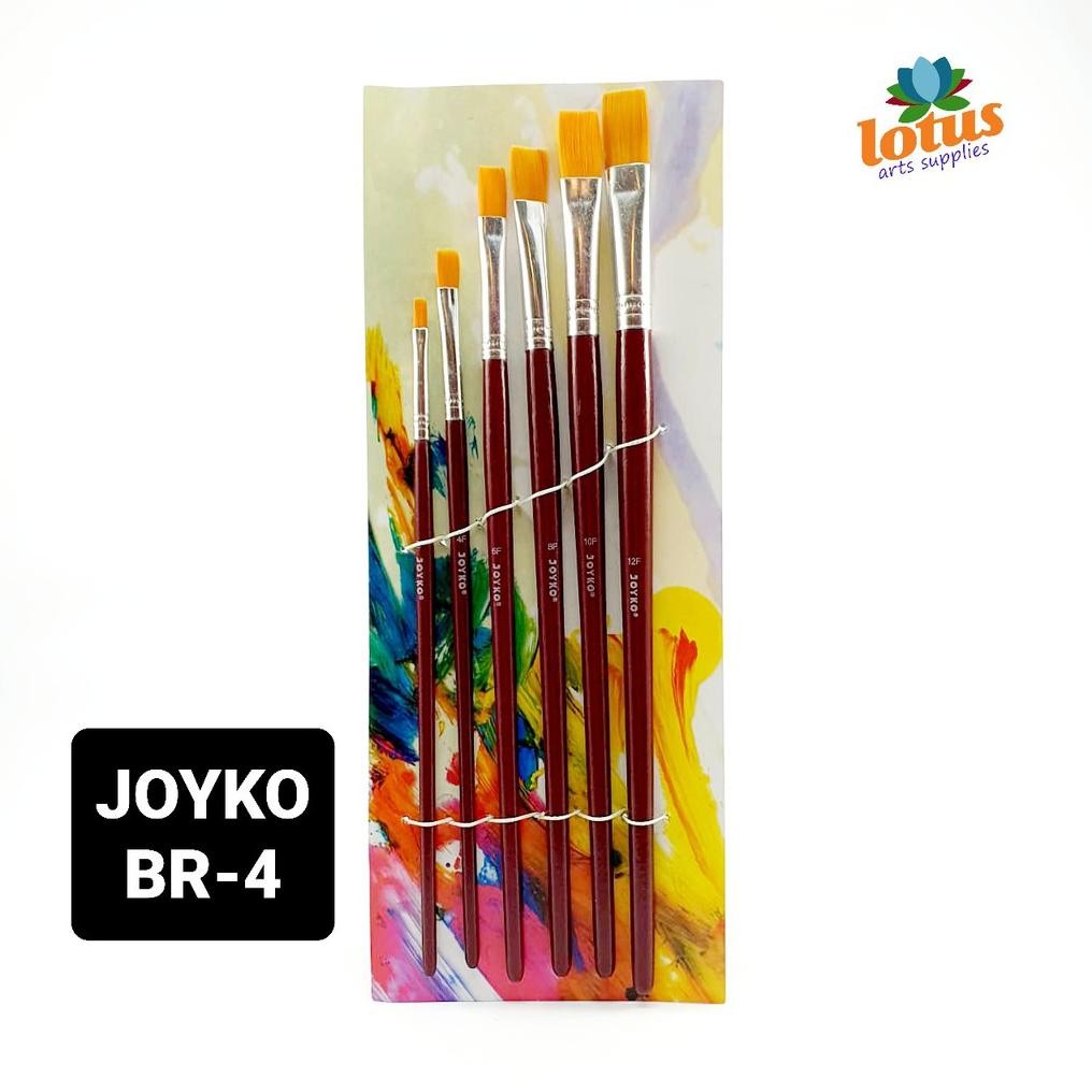 

Kuas Lukis / Flat Brush Set BR-4 Joyko ( Acrylic/Oil/Watercolor ) AST