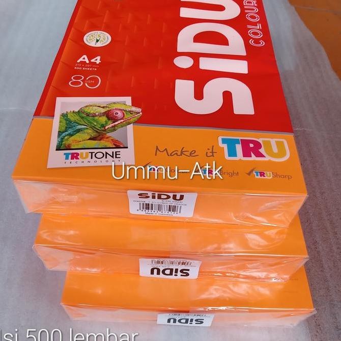 

NEW Sinar Dunia. Kertas Warna A4 80gsm. IT-371 Cyber Hp Orange.