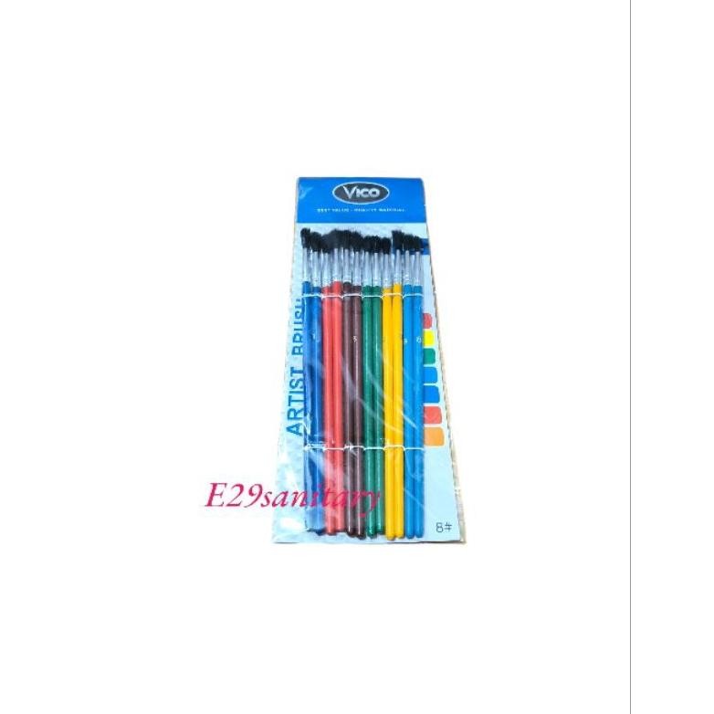 

10 Kuas LUKIS WARNA Bulu Hitam no 10 AST