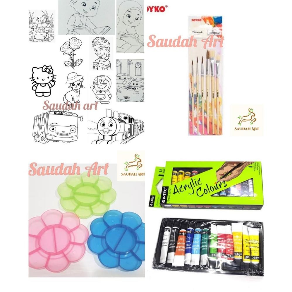 

Paket kanvas Lukis Sketsa 20x20 (kanvas sketsa,kuas,palet,cat akrilik) AST