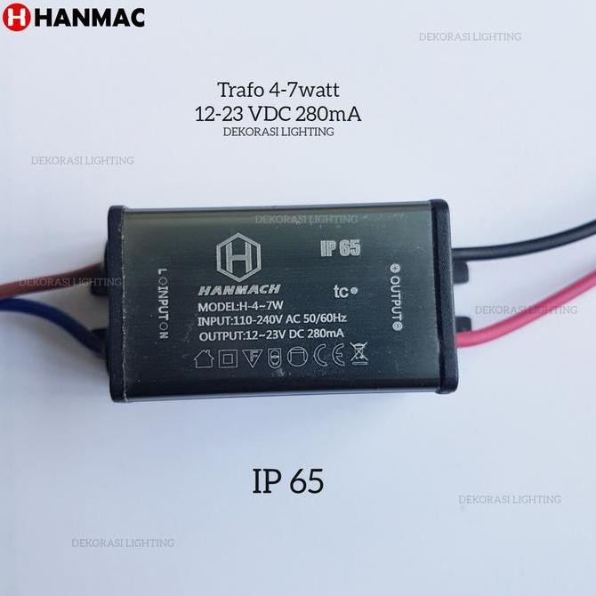 trafo driver mini led 4-7w hpl lampu panel downlight hanmec