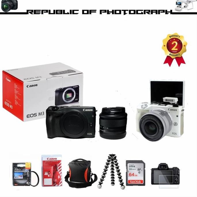 Tersedia CANON EOS M3 KIT 15-45MM IS STM / KAMERA MIRRORLESS CANON EOS M3