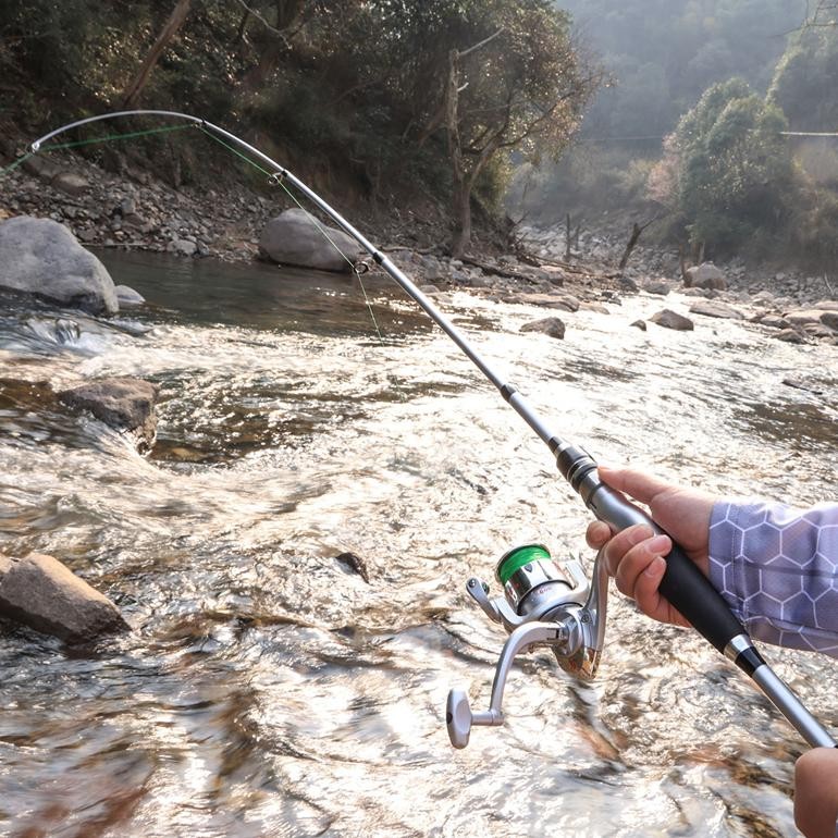 Sougayilang Joran Pancing 160/180cm Pancingan Memancing Di Luar Ruangan, Alat Pancing Air Laut Air T