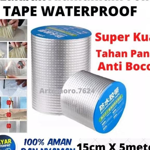 Paling Dicari 15Cm X 5 Meter Alumunium Foil Tape Anti Air Panas Tahan Bocor Untuk Perbaikan Atap Tor