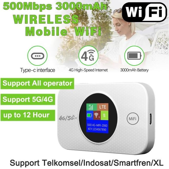 TERMURAH - 5G Mobile WIFI 500Mbps 3000mAh UP TO 12 Jam 4G 5G Portable Mobile WiFi Modem WiFi Hotspot