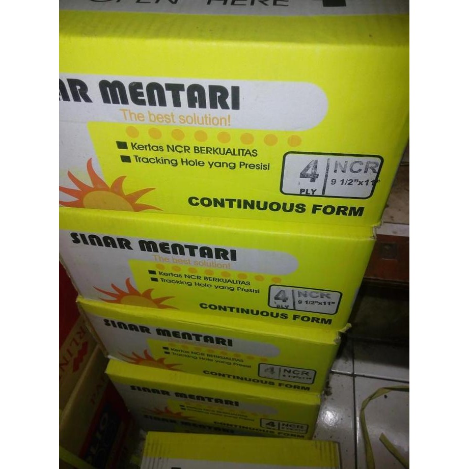 

TERBARU - Continuous form sinar mentari 9.5 x 11- 4 ply