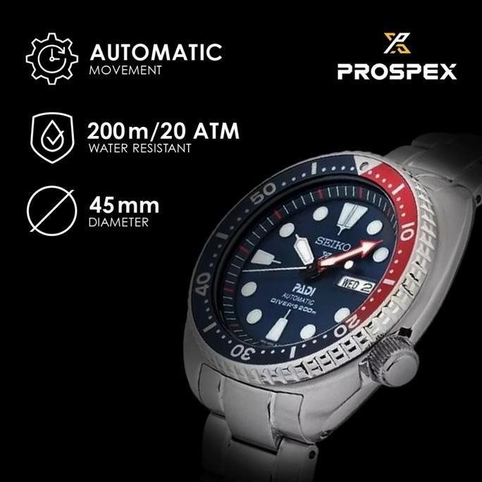 Grosir Seiko Prospex Pepsi Srpe99K1 Srpe99 Turtle Padi Sea Diver Stainless