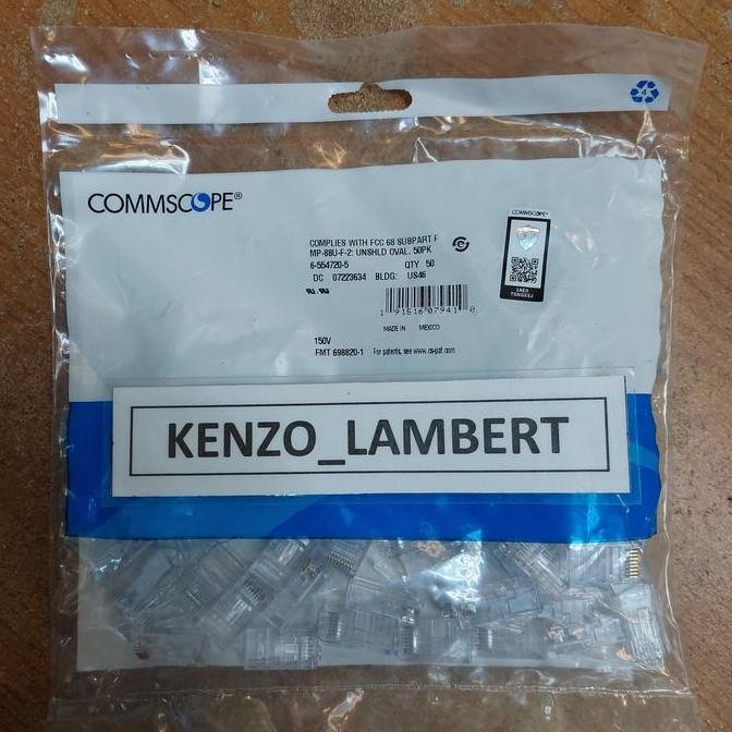Amp (Commscope) Konektor Rj45 Cat 5E Original /Konektor Cat5E/Rj 45