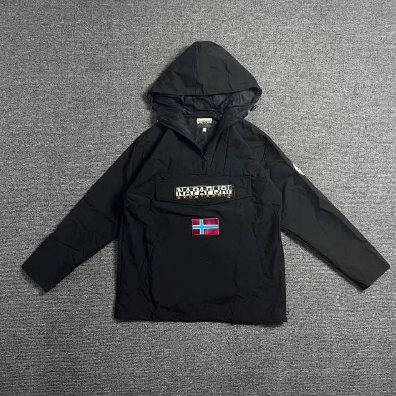 Best Seller ryu-56 [siap kirim ] jaket outdoor jaket anti air jaket pria jaket napapijri hitam full 