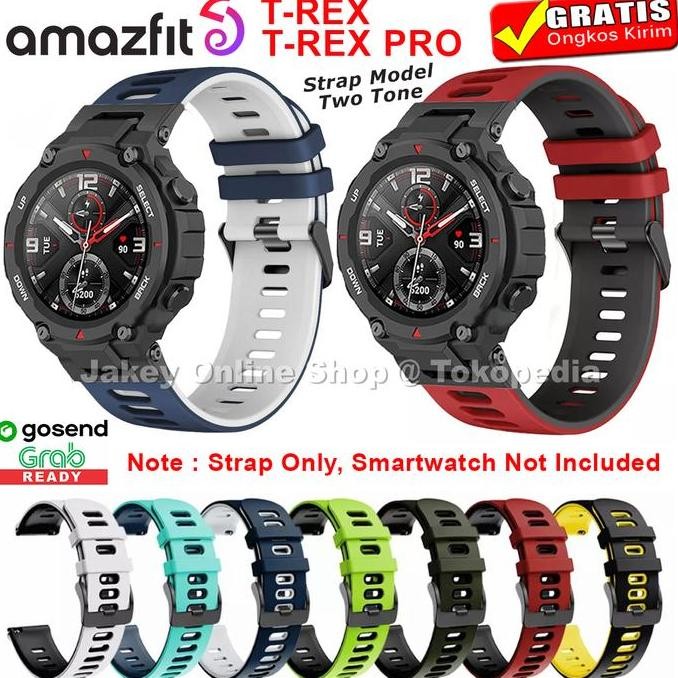 Strap Tali Jam Amazfit T-Rex Pro Amazfit T-Rex Model Two Tone Rubber
