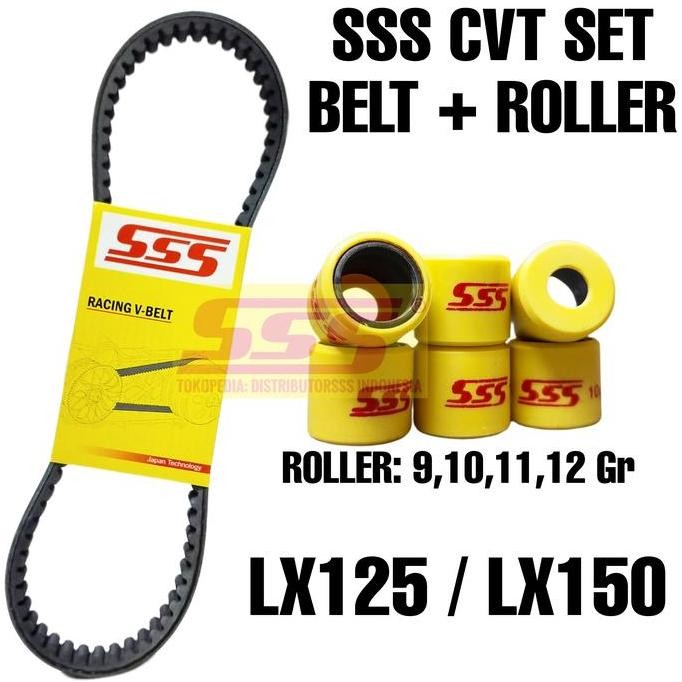 SSS CVT PAKET KIRIAN VBELT ROLLER VESPA LX125 LX150 LX NON ET