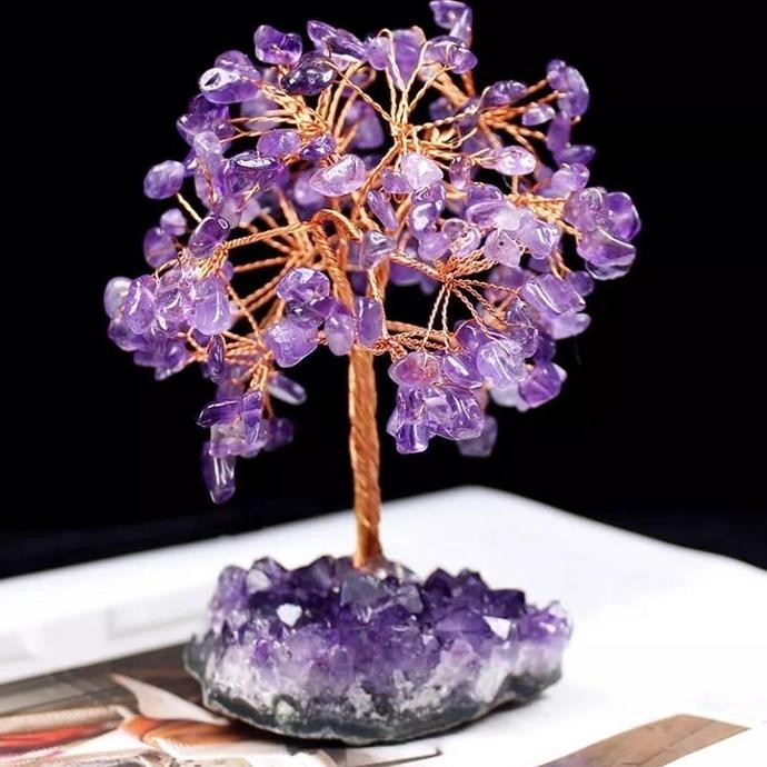 (Allthebest) Pohon Kristal Amethyst Keberuntungan Fengshui