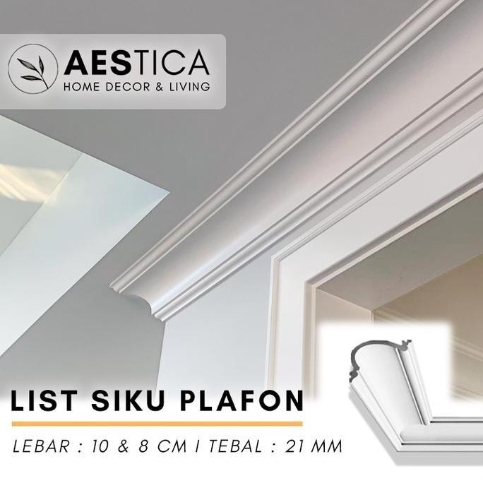 (Allthebest) Lis Siku  Aksesoris List Plafon PVC Dekorasi Dinding Rumah | AESTICA