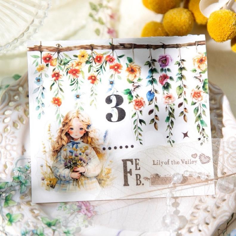 

(3CB) sticker transparan deco dekor hias tanaman merambat vine plant journaling AST