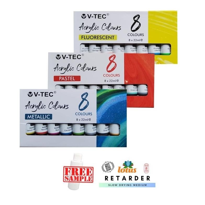 

V-TEC Acrylic Colour Set 8x22ml AST