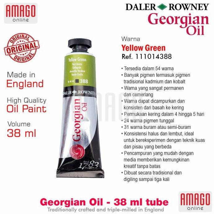 

Cat Minyak Lukis DALER-ROWNEY Georgian Oil 38 ml - Yellow Green - 111014388 AST