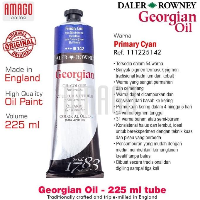 

Cat Minyak Lukis DALER-ROWNEY Georgian Oil Paint 225 ml - Primary Cyan - 111225142 AST
