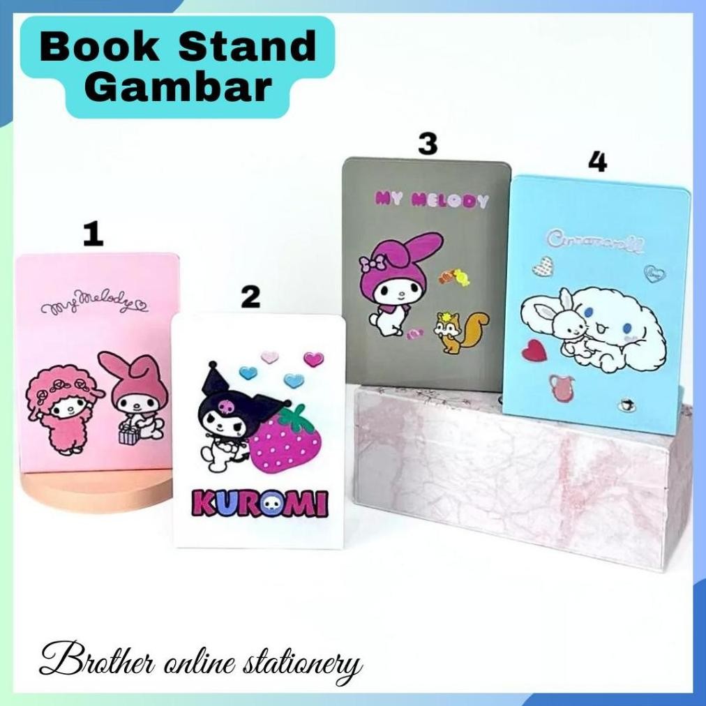 

BOS Book End Bergambar/Pembatas Buku/Sekat/Susun Buku/Organizer AST