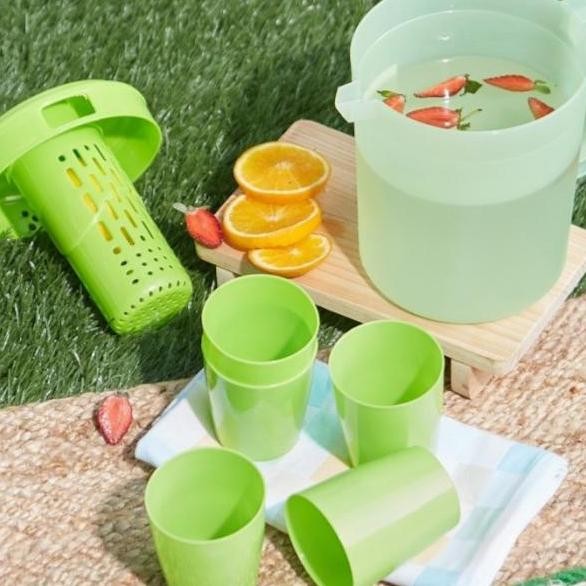 Cpm Annabelle Eskan Teko Air Set 5 Pcs Gelas Water Jug Infused Plastik