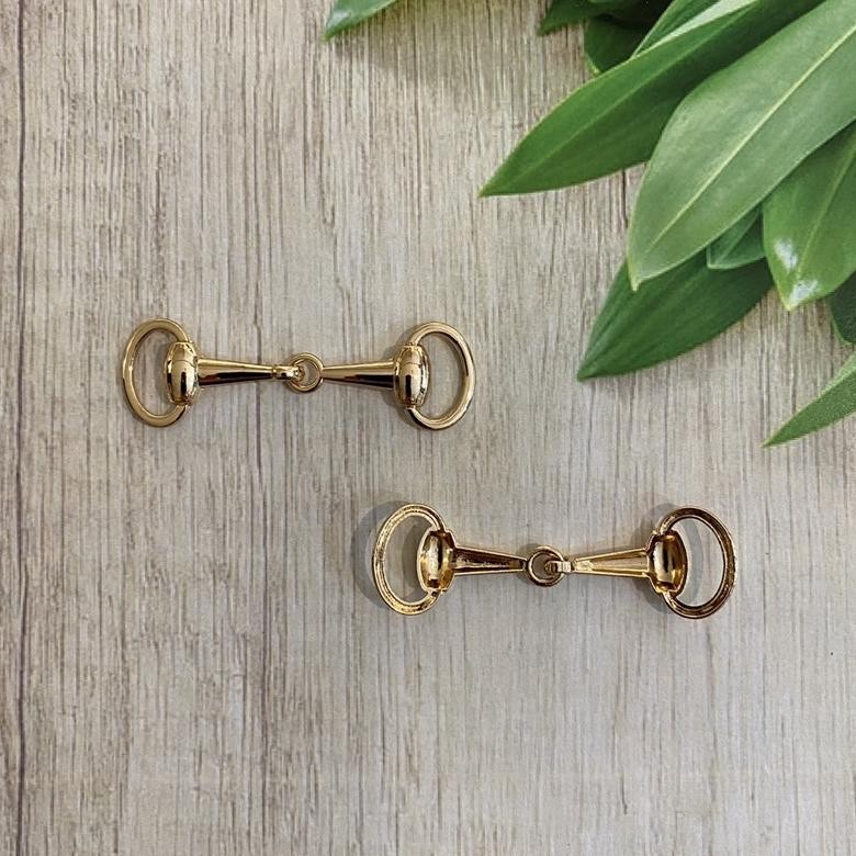 NEW VARIASI AKSESORIS GESPER SANDAL SEPATU RT-8229 GUCCI (BAHAN BESI)