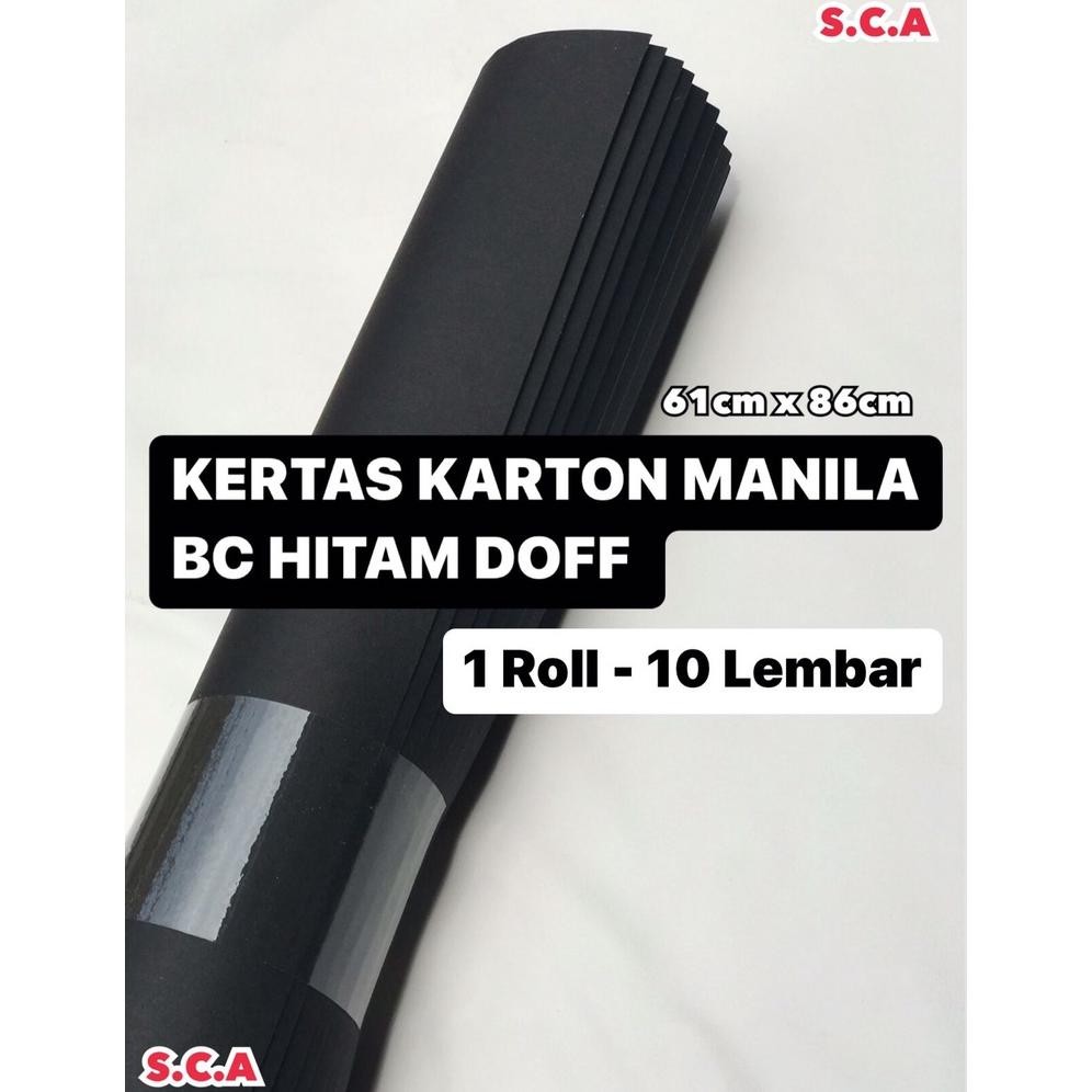 

Kertas Karton Manila BC Hitam Doff per roll 10 Lembar AST