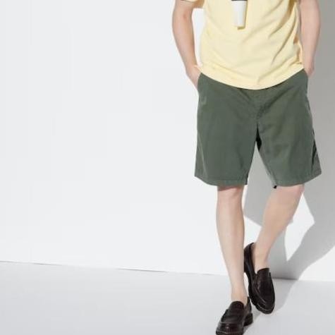 Celana Pendek Uniqlo Pria Men Chino Shorts 135771 Hijau Olive Green (Best Quality)