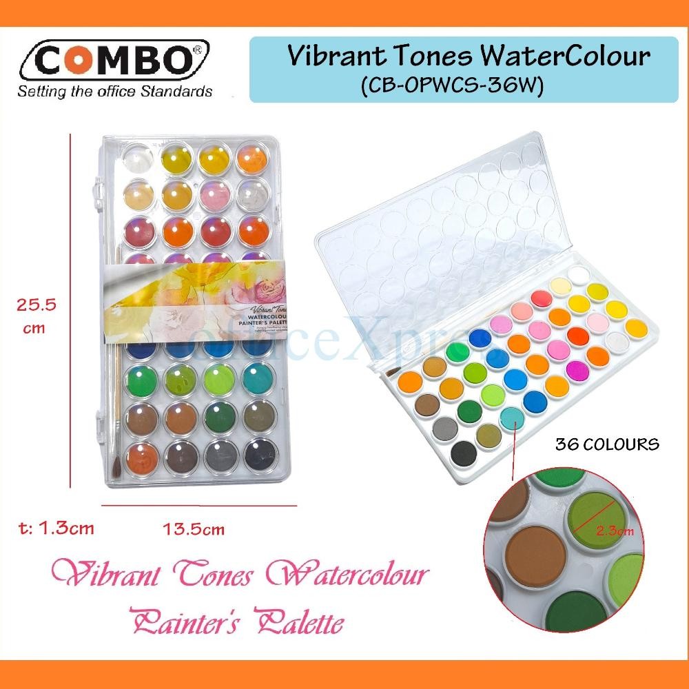 

Water Colour Painting Solid / Cat Air Lukis 36 Warna / 36 Vibrant Tones Watercolour / Alat Melukis / Alat Mewarnai AST