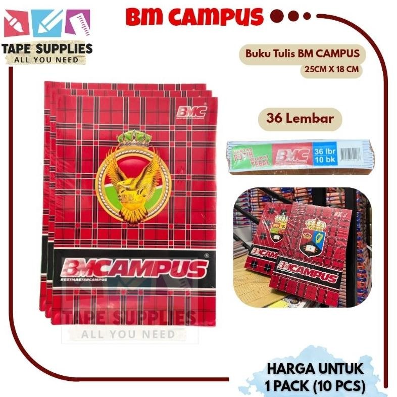 

(10 pcs) Buku Tulis BMC Kampus 36 Lembar / BUKU TULIS MURAH (READY COD!!!) AST