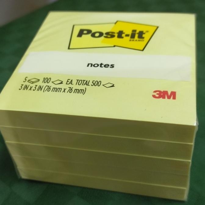 

3M Post It Sticky Notes 654-5CY 3 inch x 3 inch AST