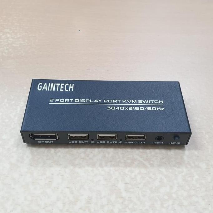 Dp (Displayport) Kvm Switch 2 Port Gaintech New Stok