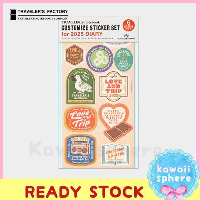 

Traveler'S Notebook 2025 Customized Sticker Set For 2025 Diary | Stiker Midori Travelers Notebook | Stock Co