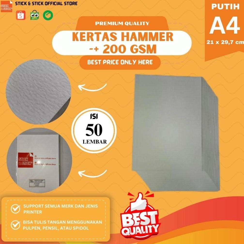 

Karton Hammer Kulit Jeruk Putih -/+ 200 gsm A4 isi 50 lembar Premium Quality AST