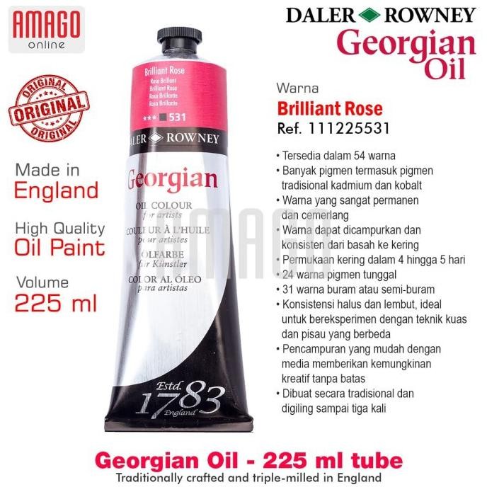 

Cat Minyak Lukis DALER-ROWNEY Georgian Oil Paint 225 ml - Brilliant Rose - 111225531 AST