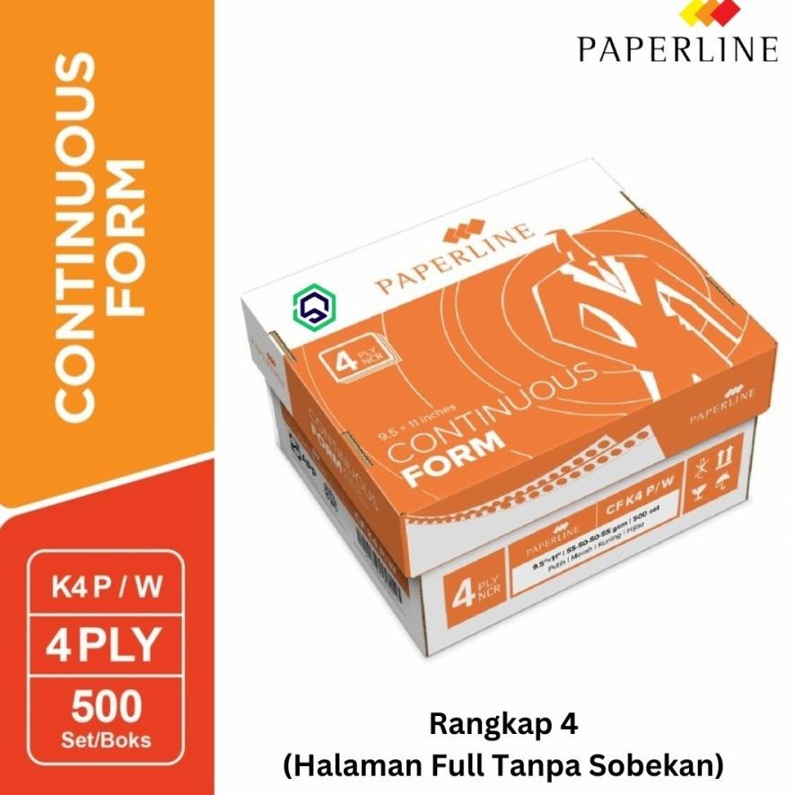 

Continuous Form Kertas Komputer Paperline 9.5 x11 4 ply Rangkap CF K4 AST