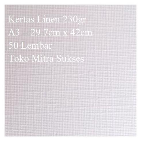 

A3 50 Lembar Kertas Linen 230 gsm A3 isi 50 Lembar AST