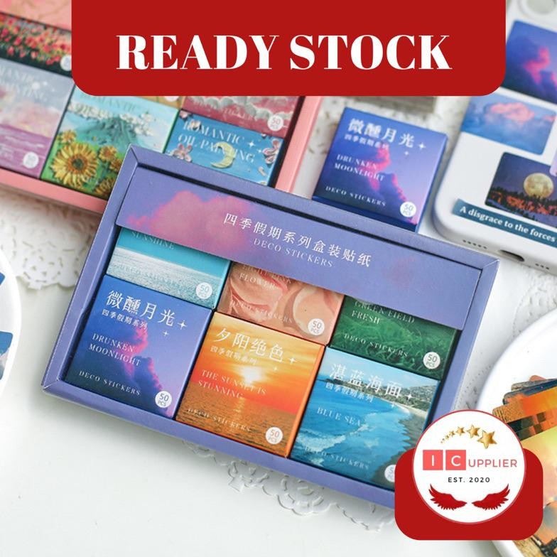 

300pcs / Pak Stiker Kertas Film Lucu Untuk DIY Scrapbook / Album Foto / Jurnal / Craft / Sticky notes/ memo/ Index notes/ Post-it notes pesan memo lengket perlengkapan alat tulis sekolah AST