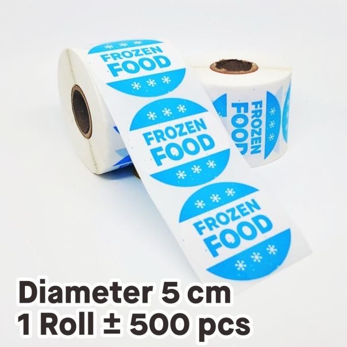 

Sticker Frozen Food Label Kemasan Makanan Beku diameter 5 cm (1 roll/ 500 pcs) AST