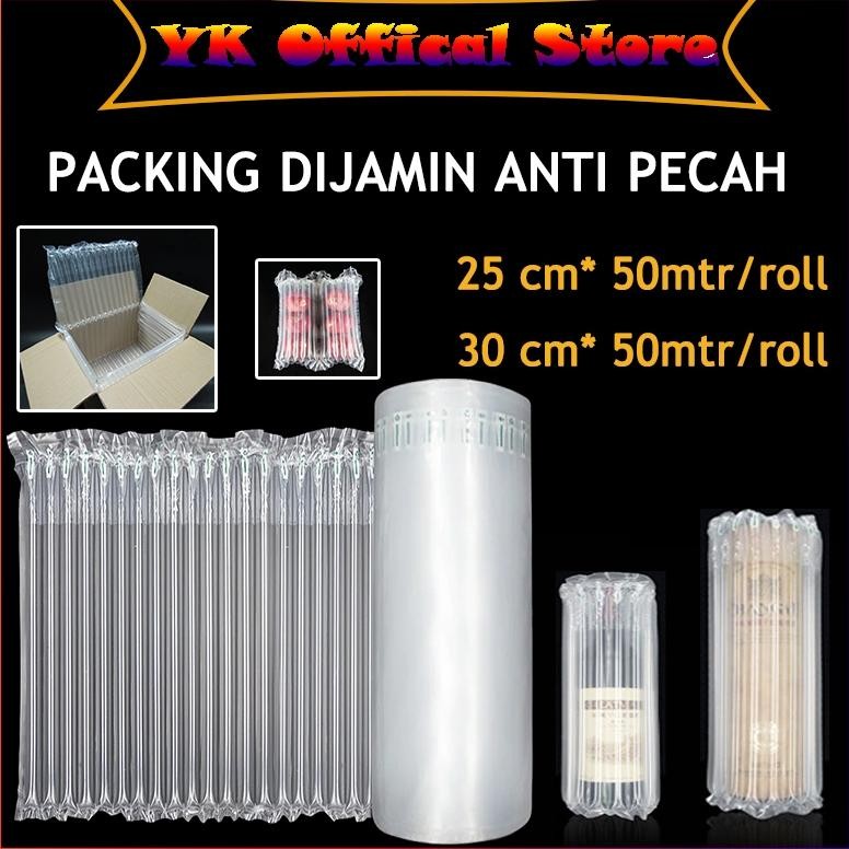 

50M Air Bubble Wrap Anti Pecah Inflatable Bag Plastik Air Bag Roll Cushion Packing Bubble Wrap Extra Bubble Packing Air Bag Cushion Packing Inflatable Bubble Wrap Inflatable Roll AST