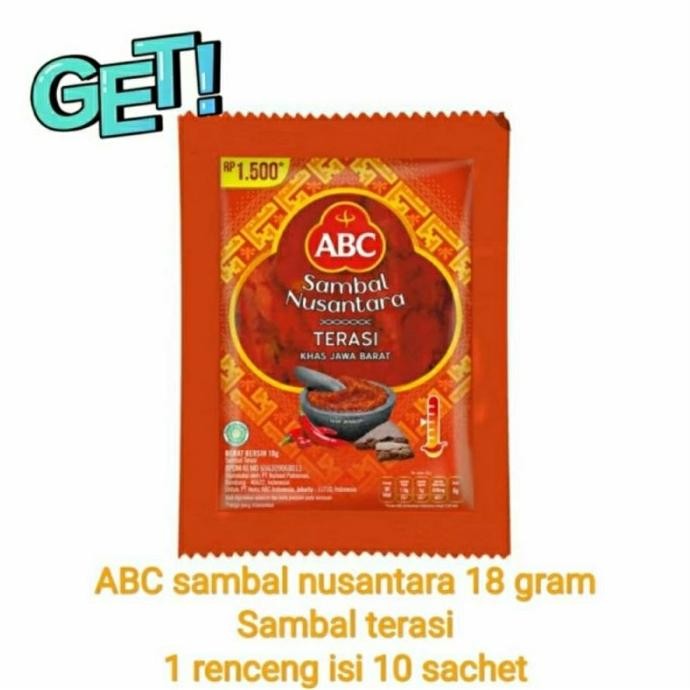 

sambal terasi abc | isi 10 sachet | sambel trasi H24