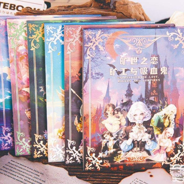 

(5AD) sticker book buku karakter kartun cartoon elf vampire peri witch fairy angel malaikat AST
