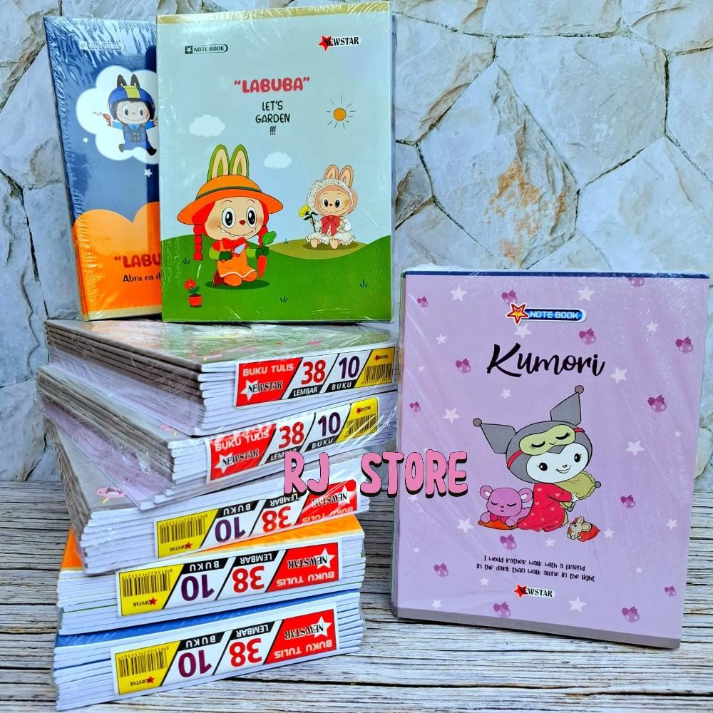 

1 PAK ISI 10 BUKU KUROMI BUKU TULIS NEWSTAR 38 LEMBAR KARAKTER LUCU KUROMI LABUBU AST
