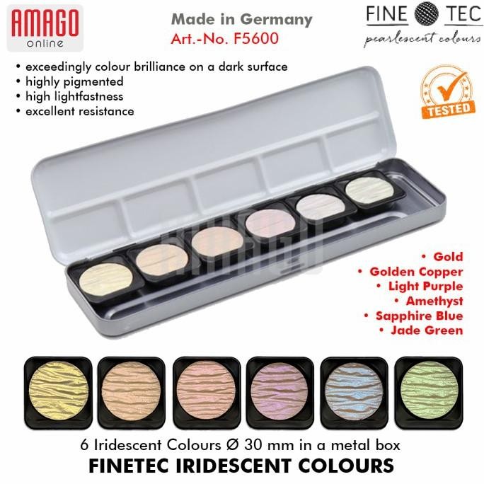 

FINETEC - Iridescent Colours 6 pcs/set in metal box - 30mm - F5600 AST