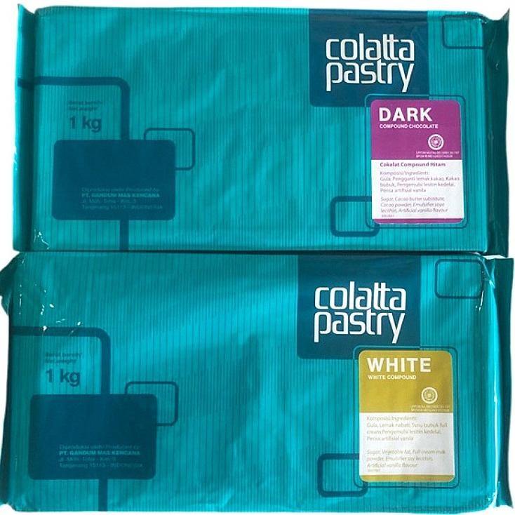 

COLATTA PASTRY 1 Kg - DARK & WHITE CHOCOLATE COMPOUND - COKLAT BLOK 1Kg