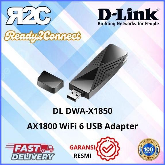 D-Link Dwa-X1850 Wireless Ax1800 Mu-Mimo Wi-Fi 6 Usb 3.0 Adapter New Stok