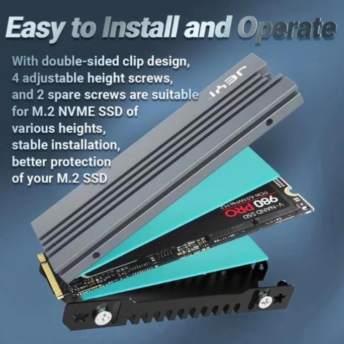 Heatsink Ssd M.2 Nvme Jeyi Jy366 New Stok
