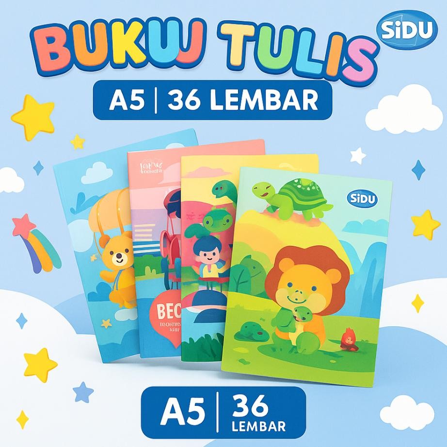 

SIDU Buku Tulis Sinar Dunia 38 Lembar Pack isi 10 Buku AST